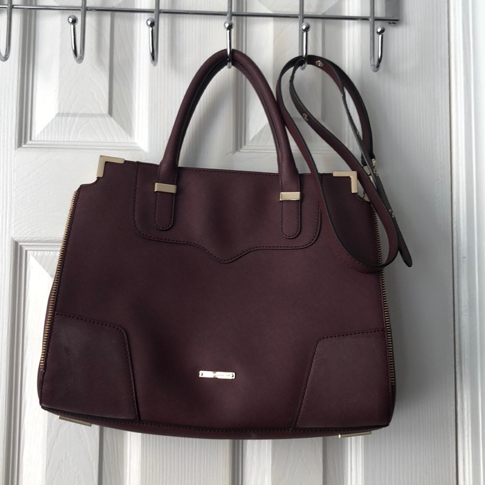 Burgundy Rebecca Minkoff bag hand bag with strap